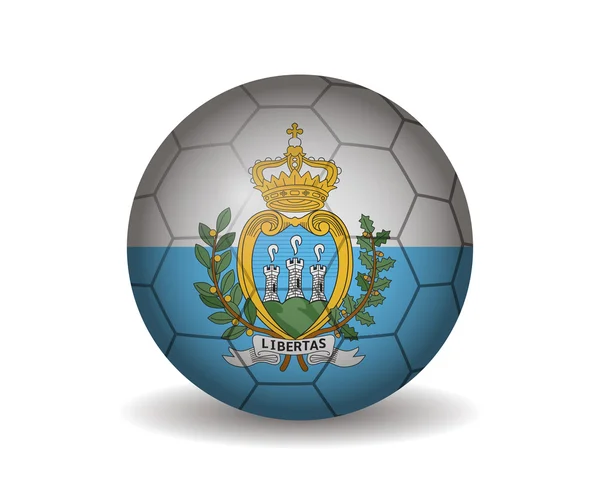 圣马利诺足球球 — 图库矢量图片
