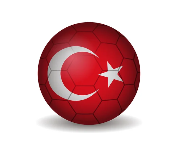 Türkiye'de futbol topu — Stok Vektör