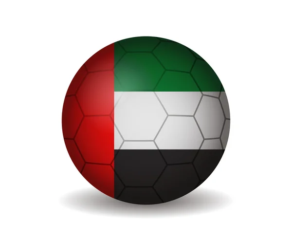 ユナイテッド アラブ サッカー ボール — ストックベクタ