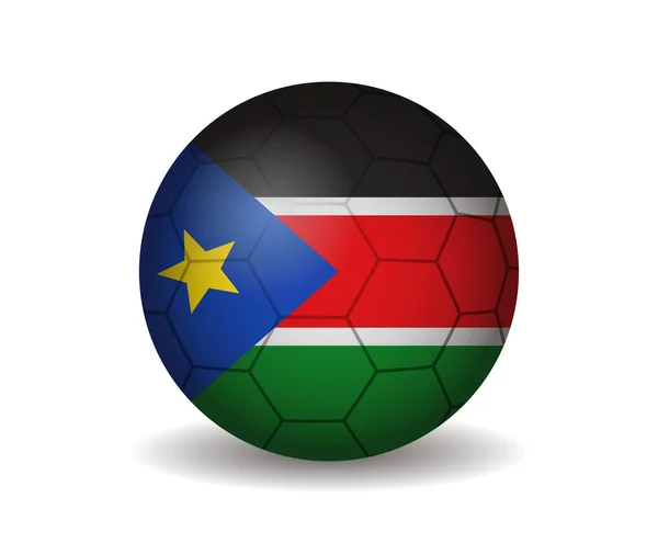 Южный суданский футбольный мяч — стоковый вектор