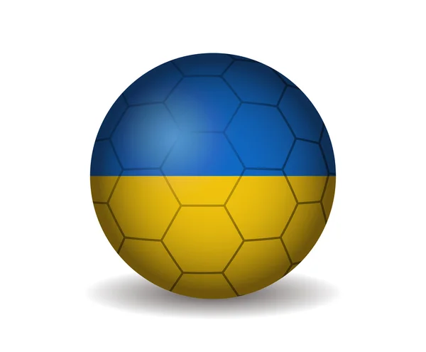 Ukraine soccer ball — Stock Vector