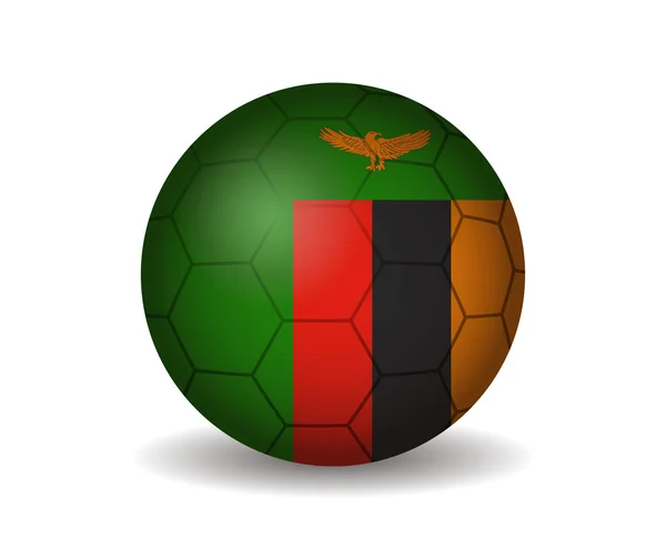 Pallone da calcio zambia — Vettoriale Stock