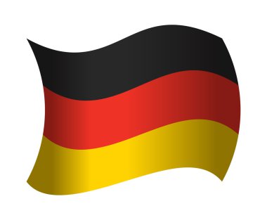 Almanya bayrağı rüzgarda dalgalanıyor