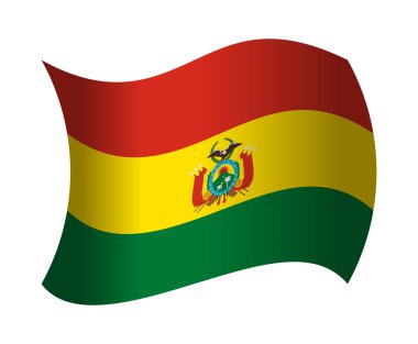 Bolivya bayrağı rüzgarda dalgalanıyor