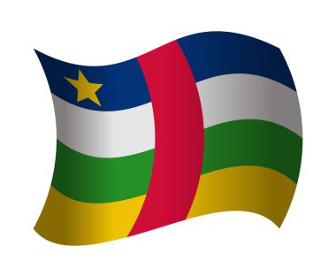 Merkezi Afrika bayrak rüzgarda sallayarak