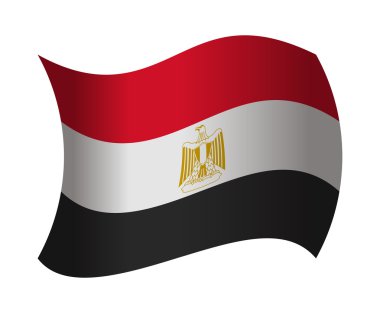 rüzgarda sallayarak Mısır bayrağı