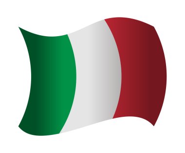 rüzgarda sallayarak İtalya bayrağı