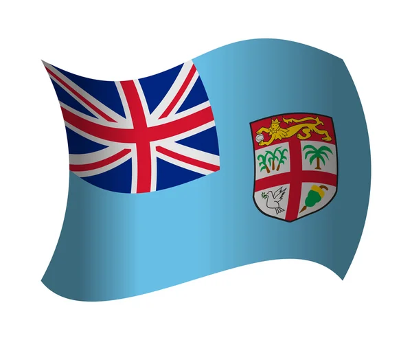 Fiji vlag zwaaien in de wind — Stockvector