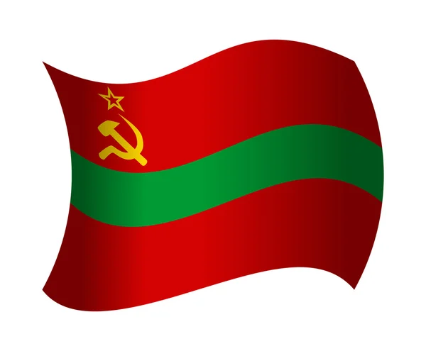 Transnistrien-Flagge weht im Wind — Stockvektor