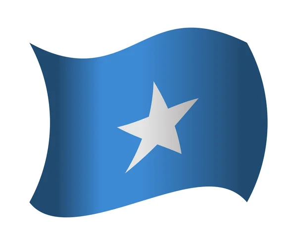 Bandiera somala sventola nel vento — Vettoriale Stock