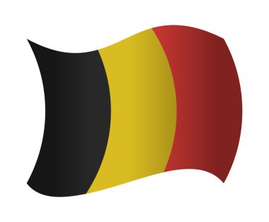 Rüzgarda dalgalanan Belçika bayrağı