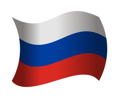 rüzgarda sallayarak Rusya bayrağı