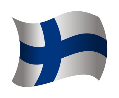 filand bayrak rüzgarda sallayarak