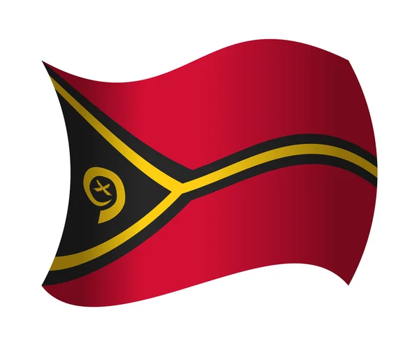 Vlag van Vanuatu wuiven in de wind — Stockvector