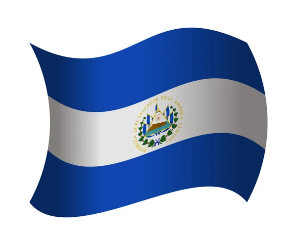 エルサルバドルの国旗風になびかせて — ストックベクタ