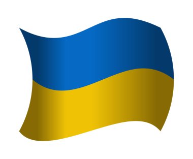rüzgarda sallayarak Ukrayna bayrağı