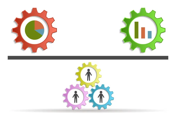 Bevolking en economie achtergrond — Stockvector