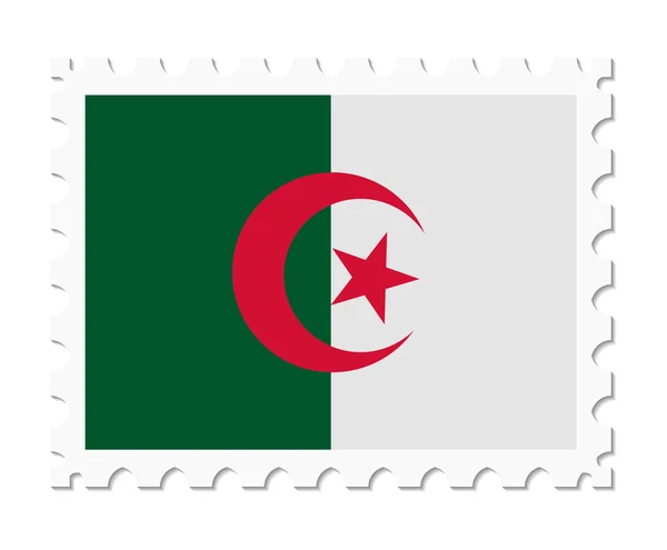 Timbre drapeau algérie — Image vectorielle