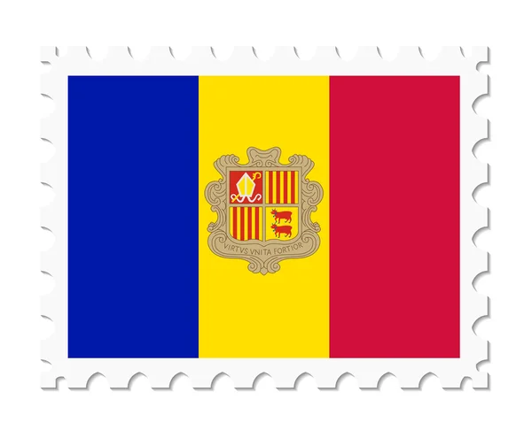 Bélyegző zászló andorra — Stock Vector