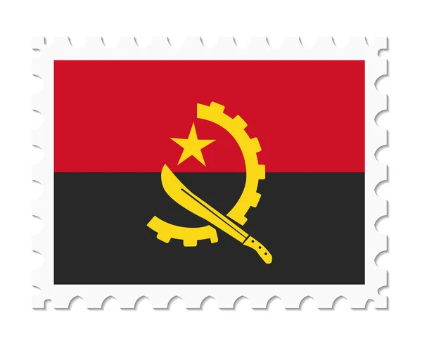 Stamp flag angola — Stock Vector