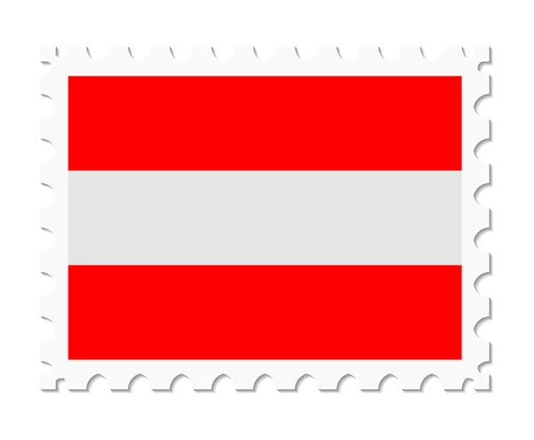 Timbre drapeau austria — Image vectorielle