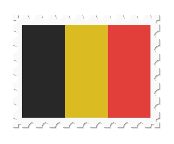 Timbre drapeau belge — Image vectorielle