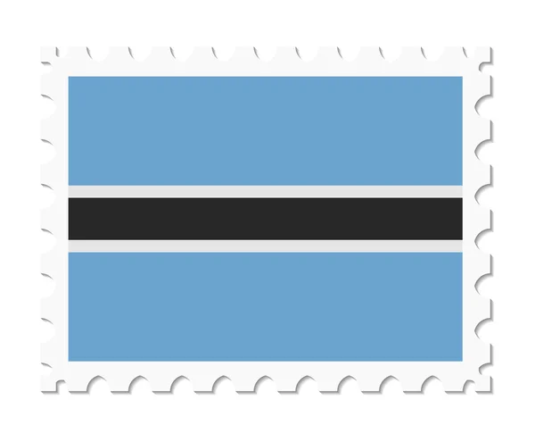 Timbre drapeau botswana — Image vectorielle