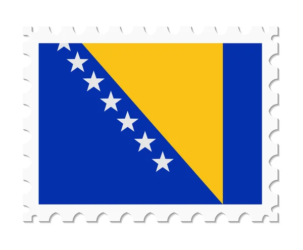 Stämpel flagga Bosnien och Hercegovina — Stock vektor