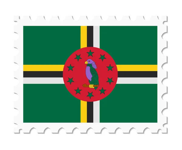 Bandera de sello dominica — Archivo Imágenes Vectoriales