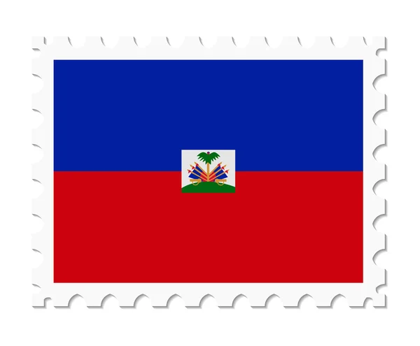 Timbre drapeau haiti — Image vectorielle