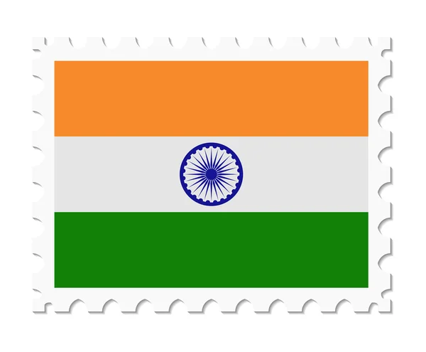 Briefmarken-Flagge Indien — Stockvektor