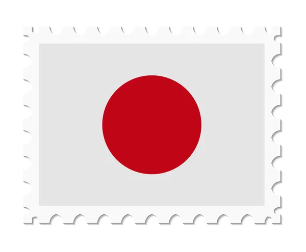 Timbre drapeau japon — Image vectorielle