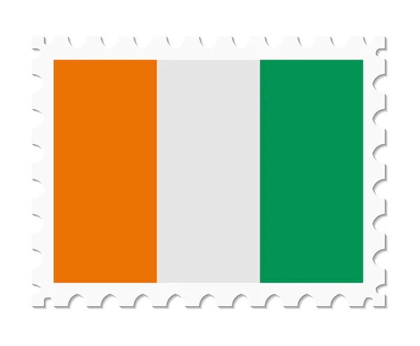 Timbre drapeau côte d'ivoire — Image vectorielle