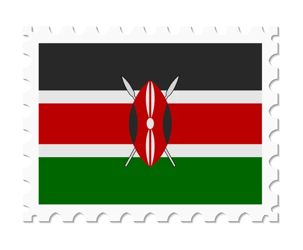 Timbre drapeau kenya — Image vectorielle