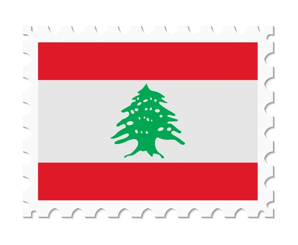 Stamp flag lebanon — Stock Vector