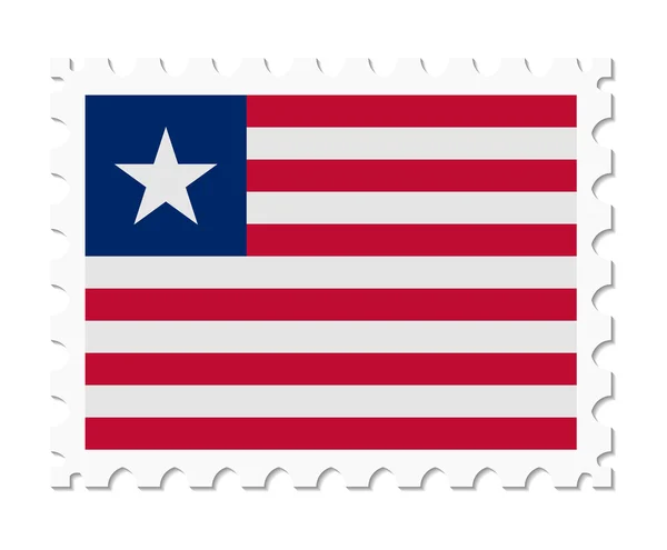 Timbre drapeau liberia — Image vectorielle