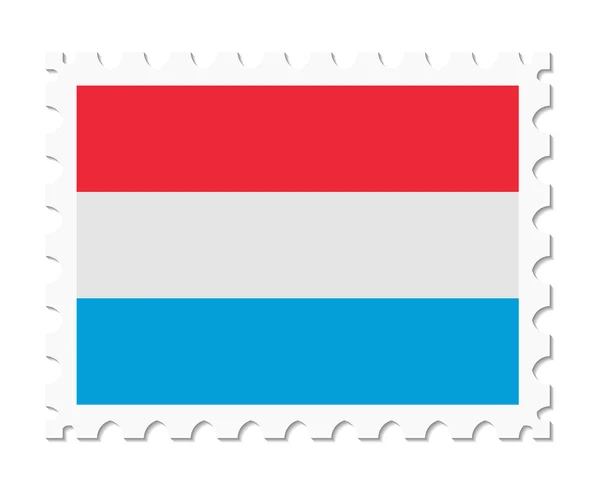 Timbre drapeau luxembourg — Image vectorielle
