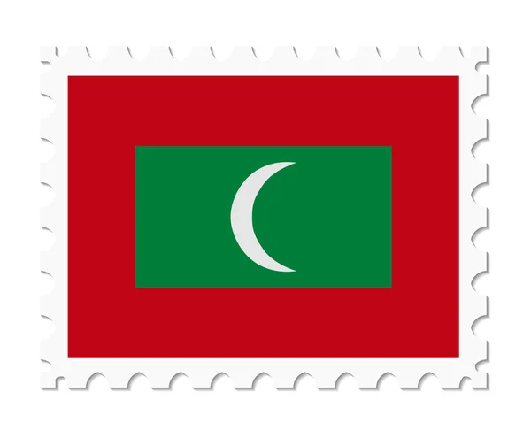 Stamp flag maldives — Stock Vector