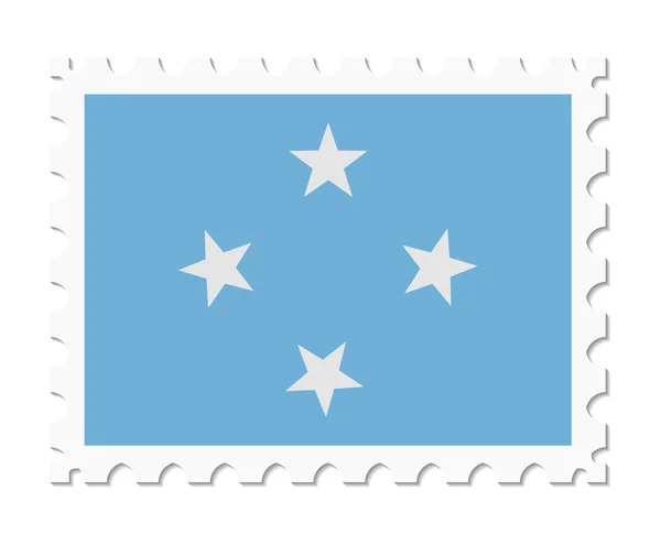 Sello bandera micronesia — Vector de stock