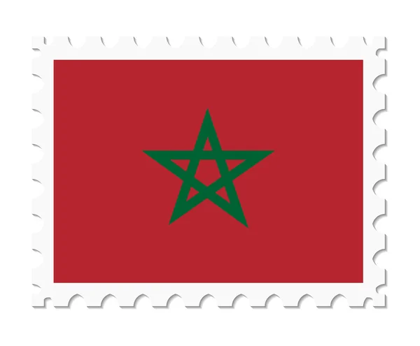 Briefmarken-Flagge Marokko — Stockvektor