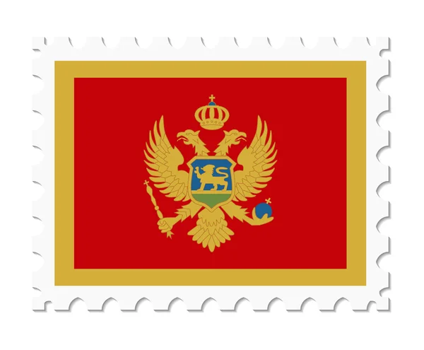 Stamp flag montenegro - Stok Vektor