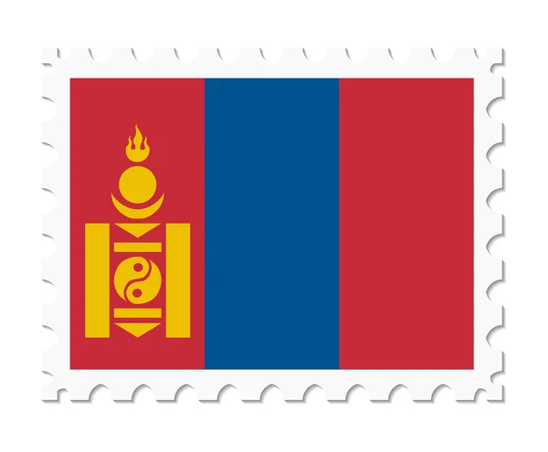 Carimbo bandeira mongólia — Vetor de Stock