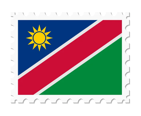 Stämpel flagga namibia — Stock vektor