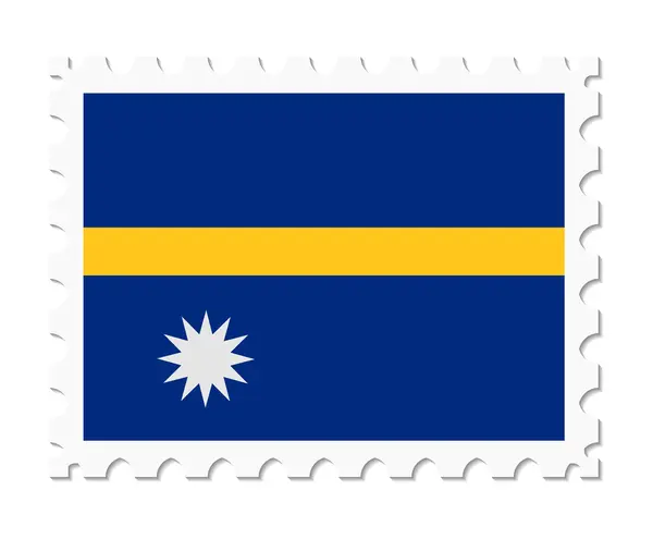 Carimbo bandeira nauru — Vetor de Stock