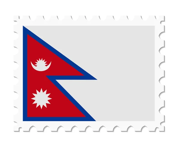 Timbro bandiera nepal — Vettoriale Stock