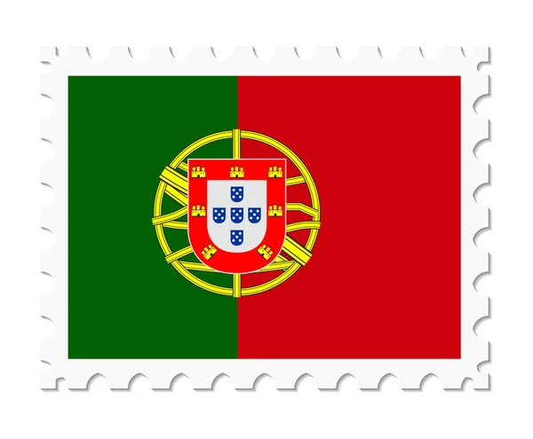 Timbre drapeau portugais — Image vectorielle