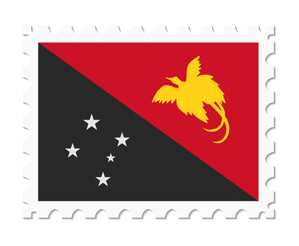 Stämpla flagga papua nya guinea — Stock vektor