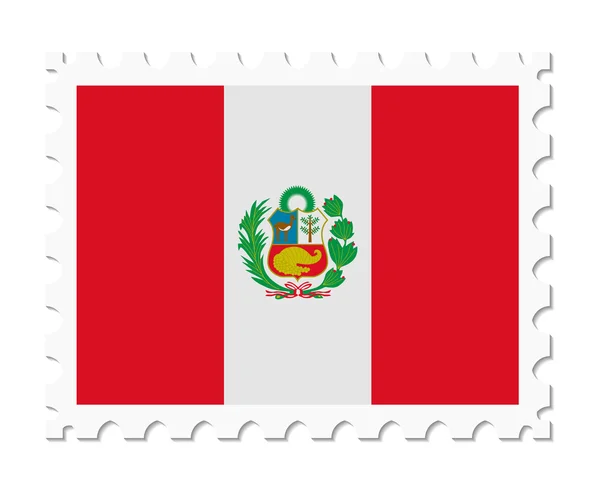 Briefmarken-Flagge Peru — Stockvektor