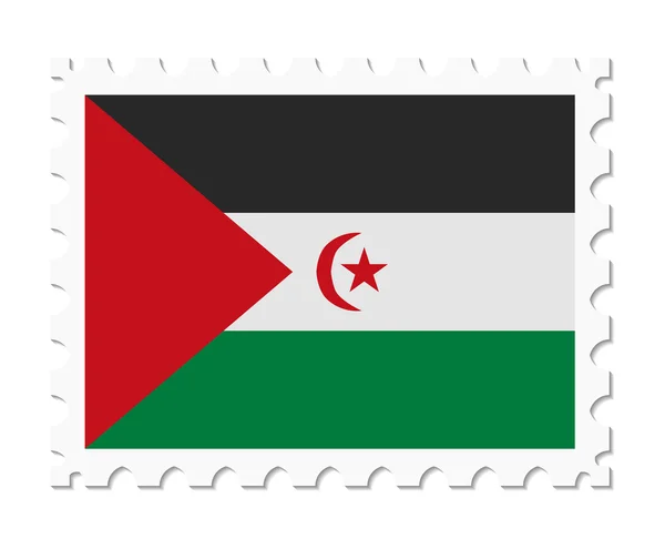 Stamp flag sahrawi arab — Stock Vector