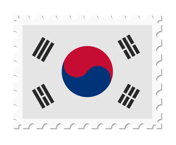 Stamp flag south korea — Stock Vector